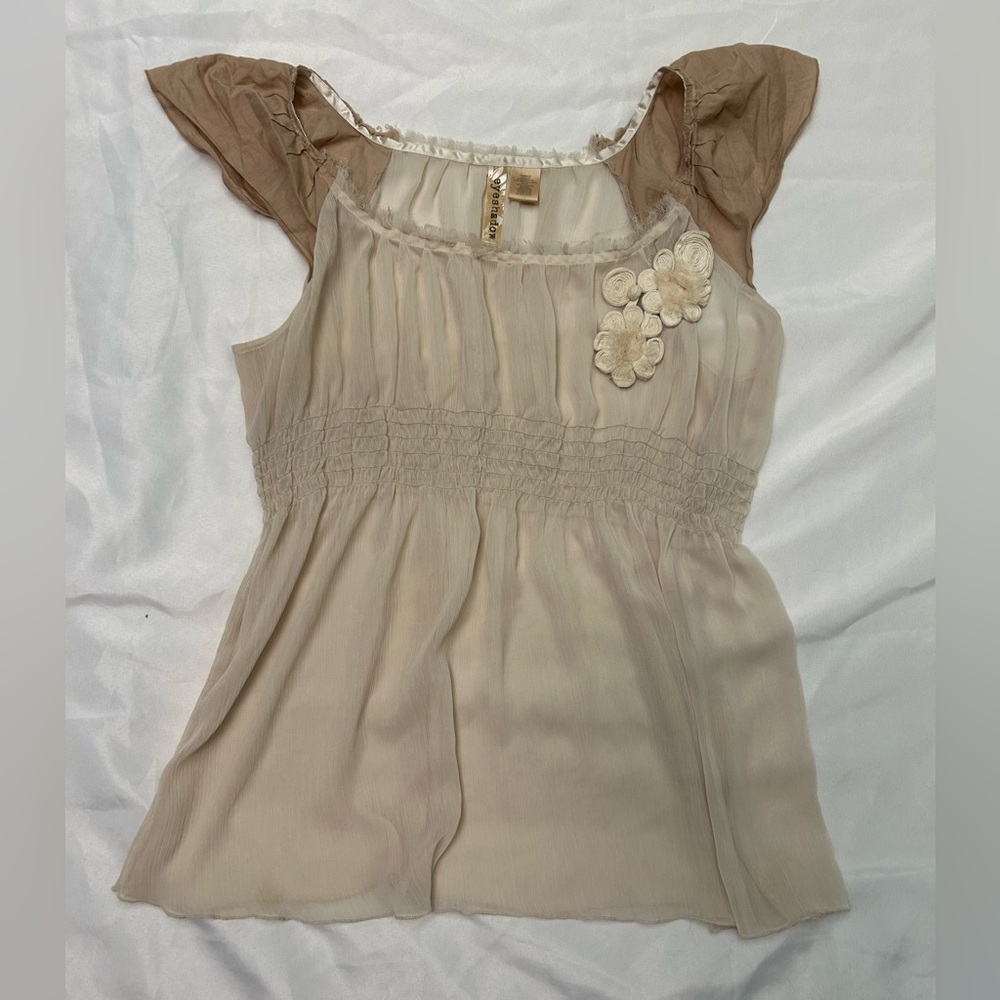 Eyeshadow 2X sheer gauzy blouse